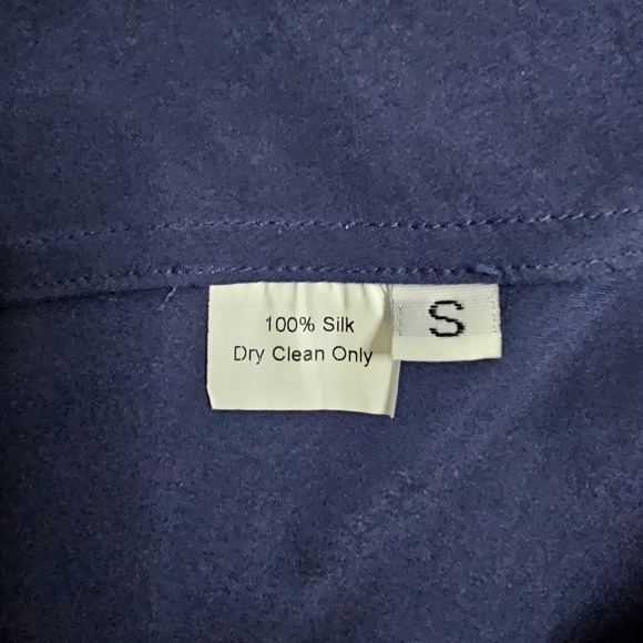 RAMY BROOK  Navy Blue Silk  Top - Picture 5 of 7